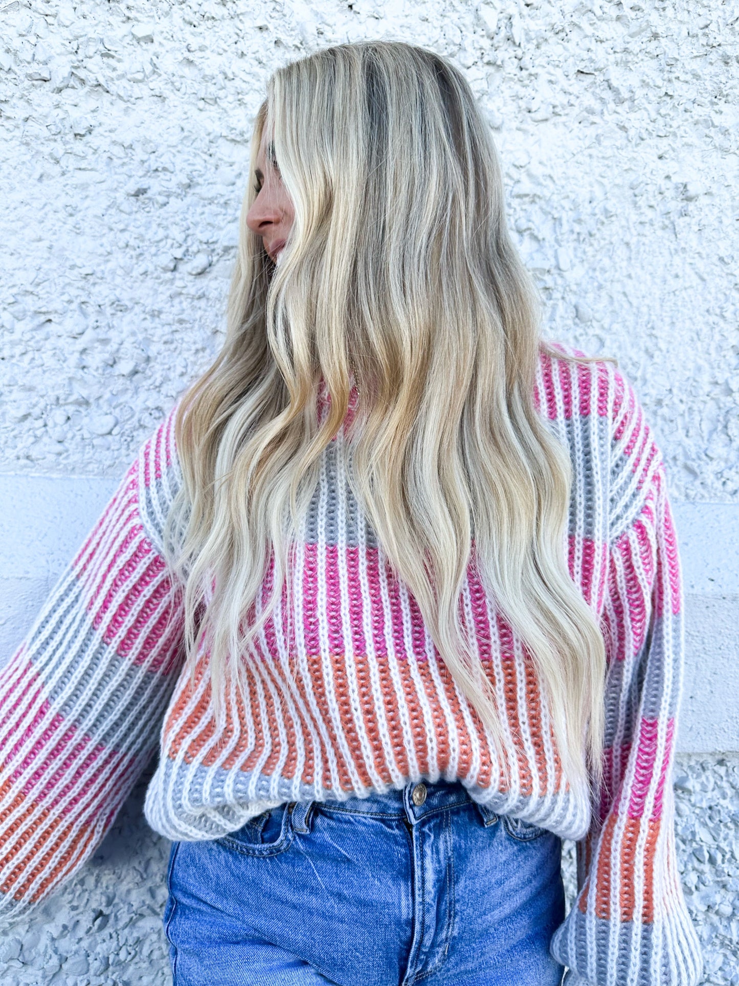 MULTI COLOR STRIPED SWEATER