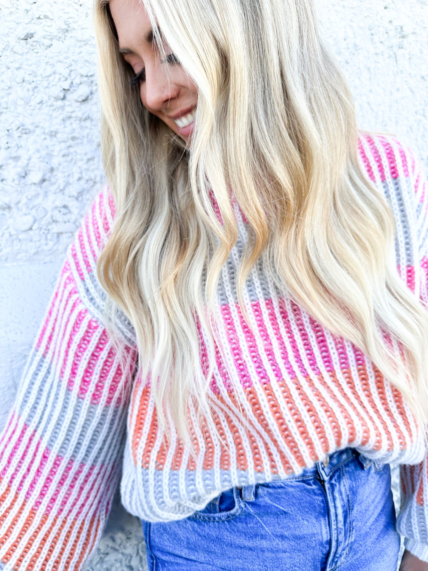 MULTI COLOR STRIPED SWEATER