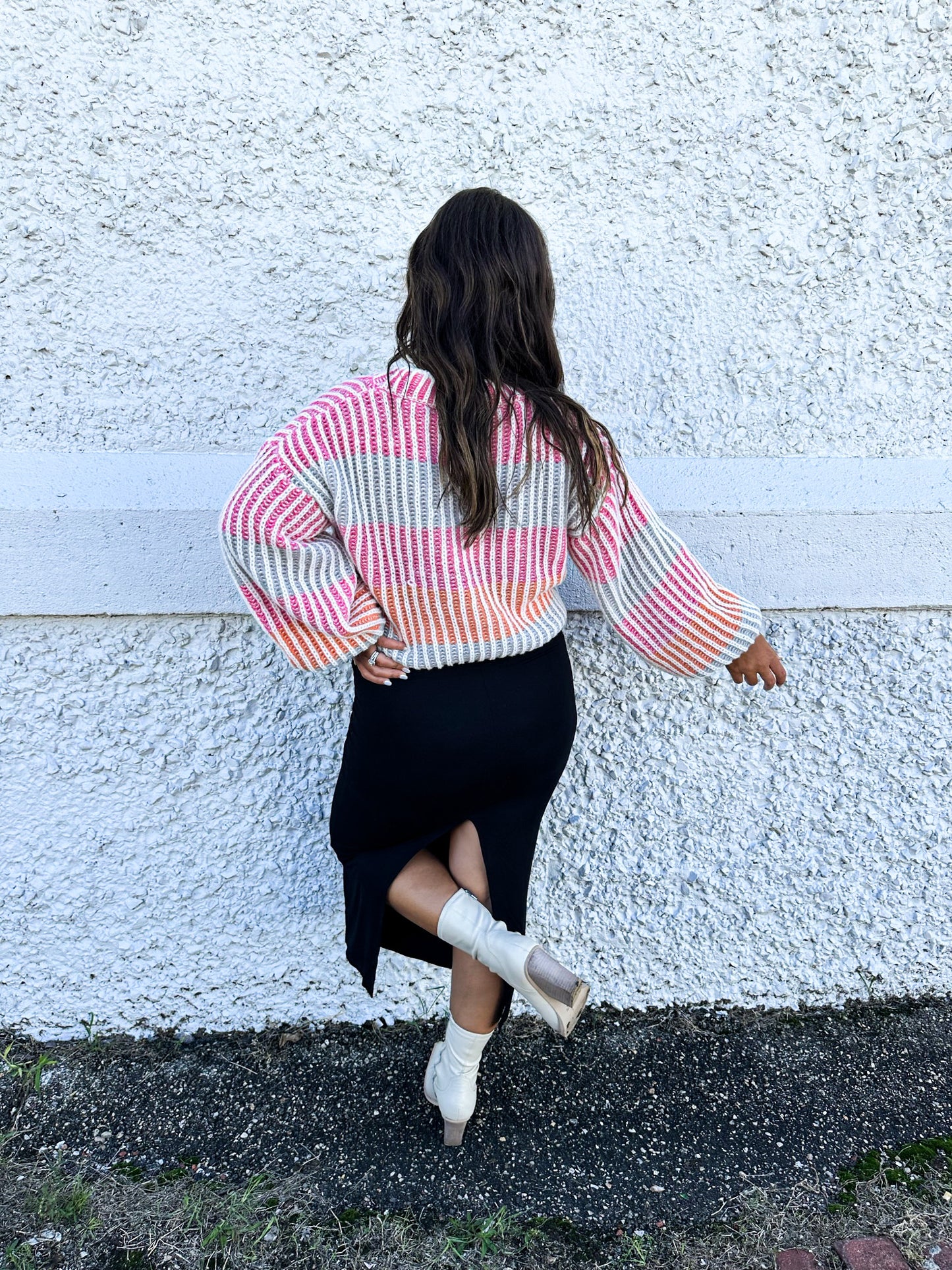 MULTI COLOR STRIPED SWEATER