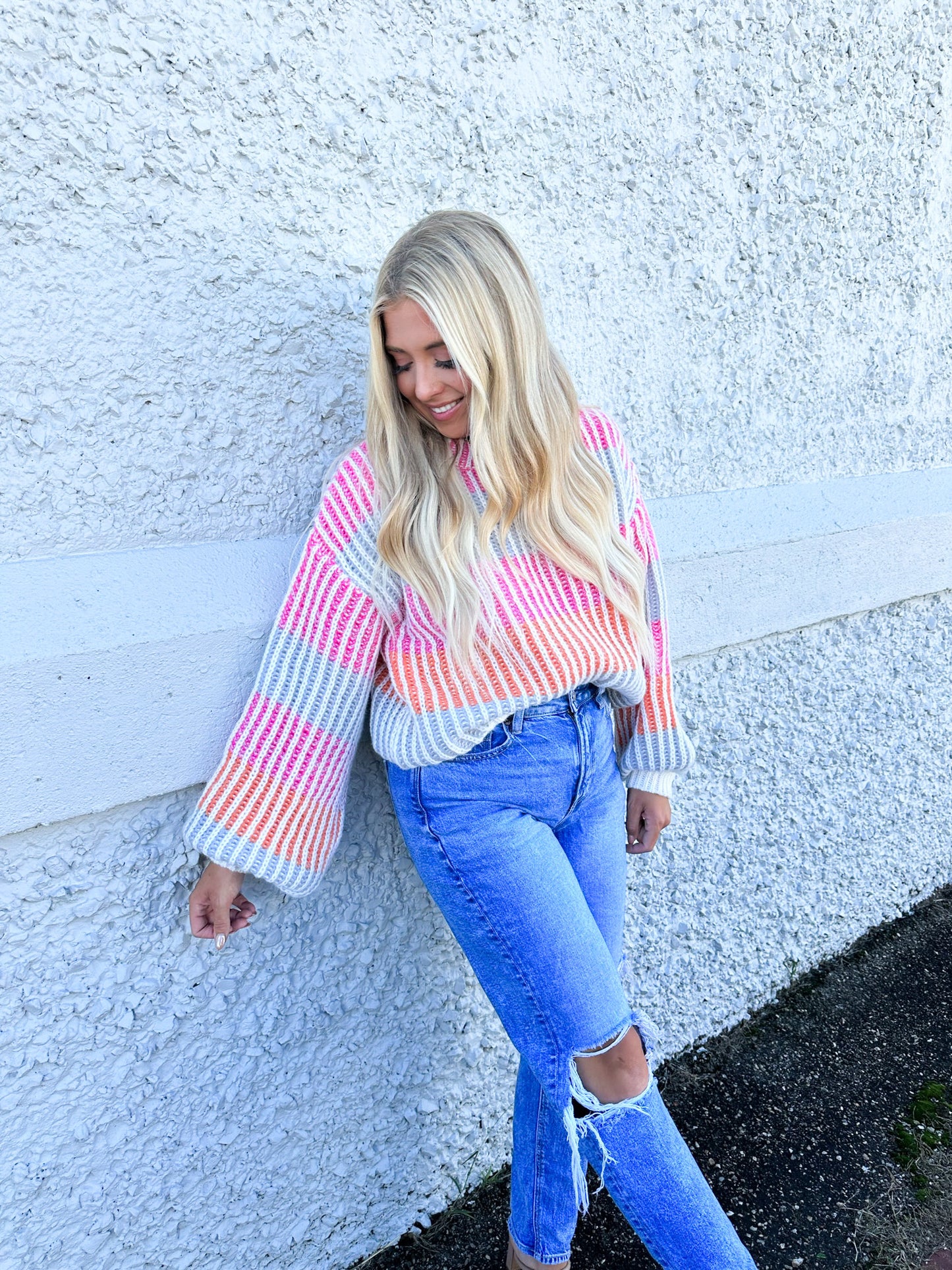 MULTI COLOR STRIPED SWEATER