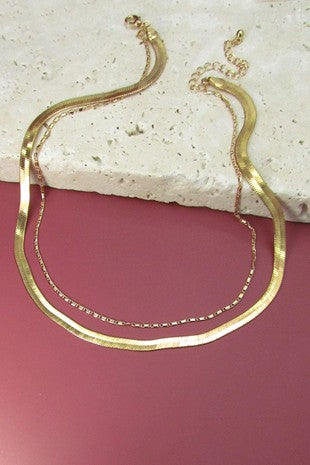 DOUBLE CHAIN NECKLACE