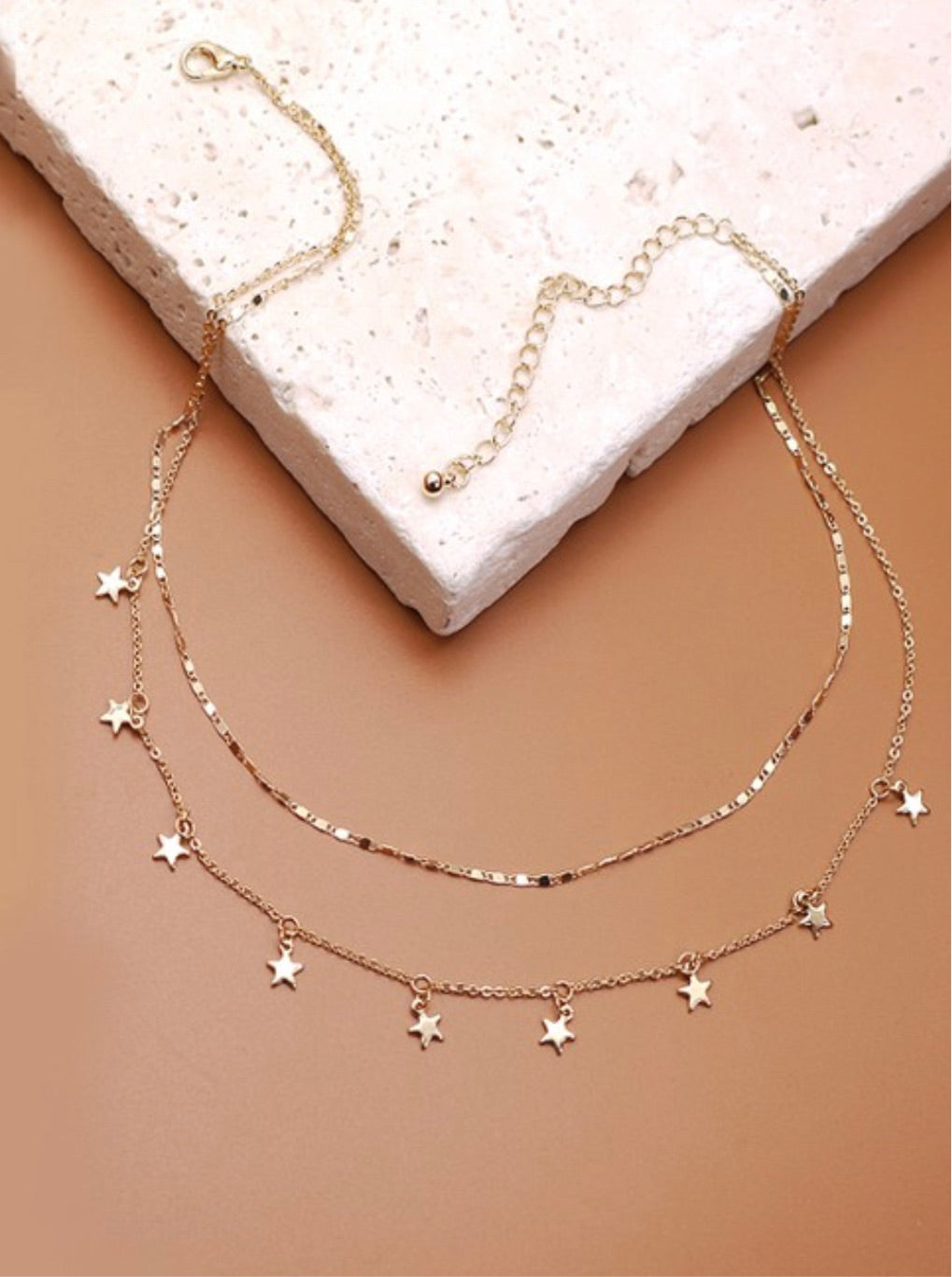 DOUBLE LAYER STAR NECKLACE